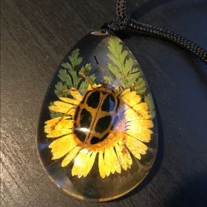 Resin Beetle Necklace